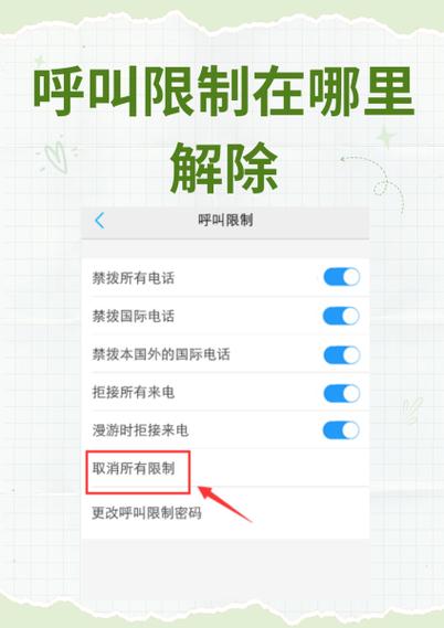 手机被限制呼出怎么解除