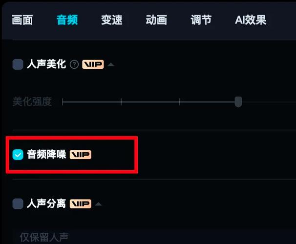 剪映视频降噪功能在哪里